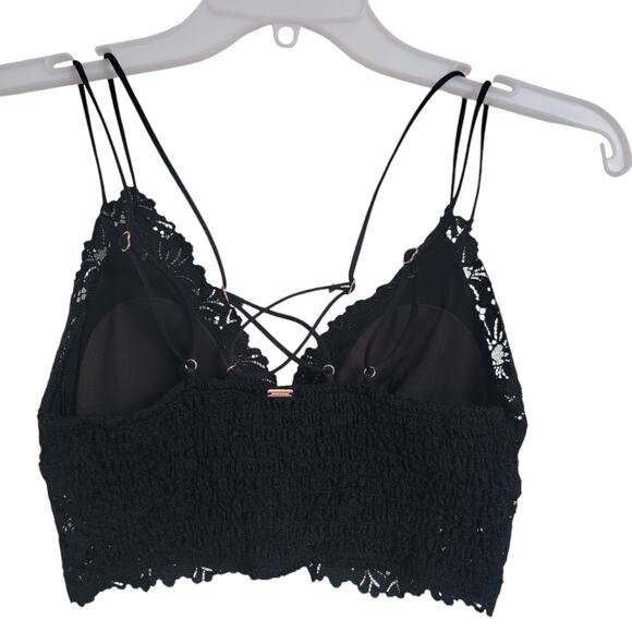 Victoria's Secret Pink Other - Pink by Victoria's Secret Black‎ Lace Strappy Criss Cross Stretch Bralette